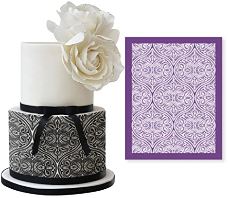 Plantilla de malla para tartas, encaje, flores, hierba, tela, herramienta de decoración de pasteles para fondant, herramientas de pastelería, suministros para hornear