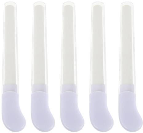 CLISPEED Limas de Cerámica para Pulir y Brillar para Uñas Juego de 5 Herramienta Sencilla Material Cerámico Mango de Pp Color Aleatorio Adecuado para Manicura