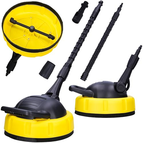 Sillar Spazzola Rotante per Idropulitrice Compatibile con Kärcher K2 K3 K4 K5 K6 K7, Lavor, Parkside | Pulizia di Grandi Superfici – Terrazze, Vialetti, Marciapiedi | Con Adattatore Incluso