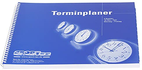 TherapiePlaner - Terminbuch für Praxis & Therapie, 4 Spalten, 15 Min Takt, Wochenübersicht Mo.-Fr., 30x30 cm