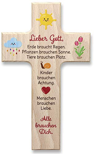 Uljö °° Kinderkreuz Holzkreuz Erde braucht Regen