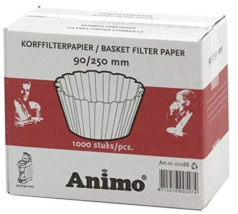 Animo Korbfilter Original 90/250 mm, 1000 Stk weiß, Kaffeefilter