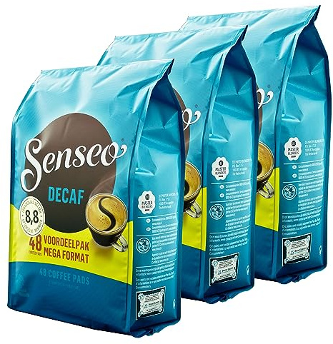 Dosettes senseo flavorName boîtes décaféiné, décaféiné, profond, intense & arôme de café pour dosettes 144 kaffepadmaschinen équilibré