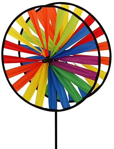 CIM Windspiel - Magic Wheel Twin 35 - Durchmesser Ø35cm - UV-beständig und Wetterfest - Vielseitige Haus und Gartendekoration