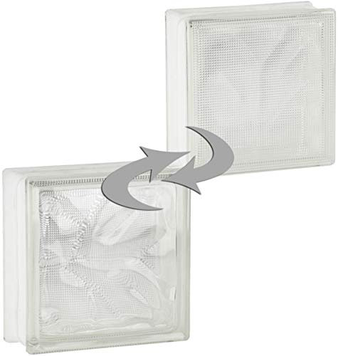 5 pièce FUCHS briques de verre diamant incolore brillant 19x19x8 cm