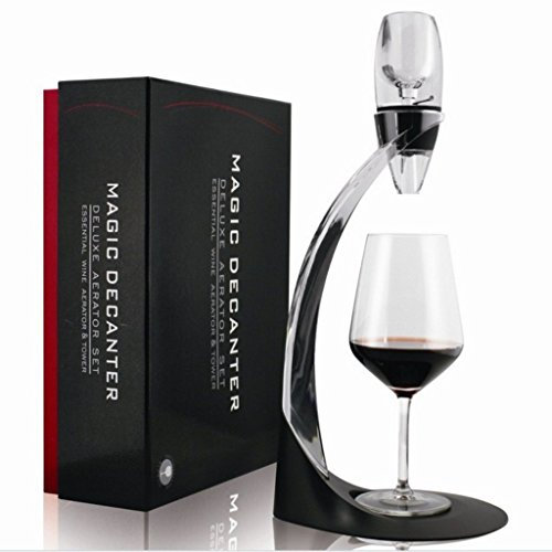 seakin Kit Komplettset Weindekanter,/ausgezeichneten Dekanter-Belüfter Wein de Luxe mit Halterung Filter und Sockel für Weinkenner – Besser als einer Dekanter