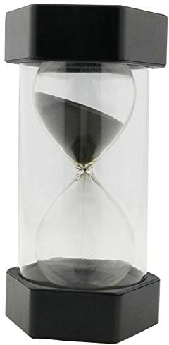 EQLEF Sicherheit Fashion Sanduhr große Größe 16cm (30 Minuten Schwarz)