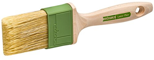 Colorus Lasurpinsel 60 mm – Premium Flachpinsel mit Naturborstenmischung für Lasuren – für dünnflüssige Lasuren, Holzöle und Dickschichtlasuren