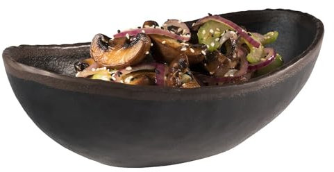 APS 84732 Marone - Ciotola in melamina, Ø 22 x 13 x 7,5 cm, 0,6 l, colore: Nero/Marrone