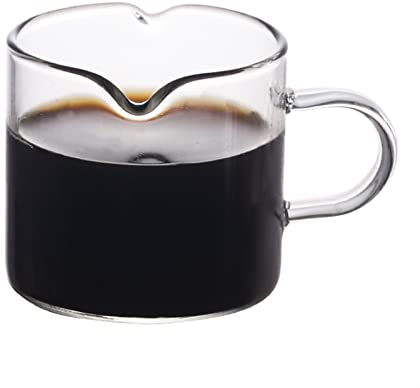 caihuashopping Sauce Boat Glass Tea Cup Coffee Mugs with Handle Espresso Cups Milk Frother Frothing Jug Creative Milk Mugs Drinkware Gravy Boat (Color : 120ml)