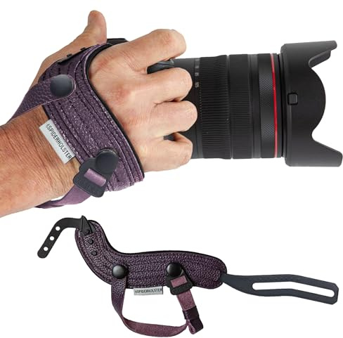 SpiderPro Hand Strap v2 Handschlaufe aus Leder - Lila