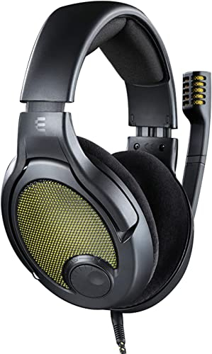 DROP + EPOS PC38X Gaming Headset Noise-Cancelling Microphone with Over-Ear Open-Back Design, Velour Earpads, Compatible with PC, PS4, PS5, Switch, Xbox, Mac, Mobile, and More (Yellow)