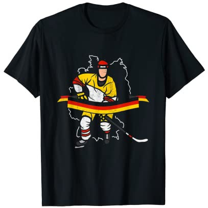 Eishockeyspieler Deutschland Flagge | Wintersport | Eishockey T-Shirt