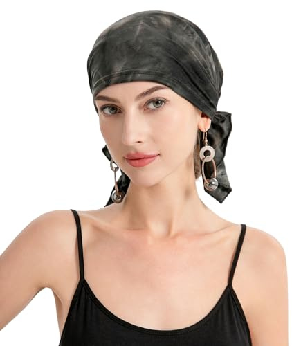 ZLYC Damen Chemo Turban Mütze Vorgebundenes Kopftuch Headwraps Leichte Beanie Hut