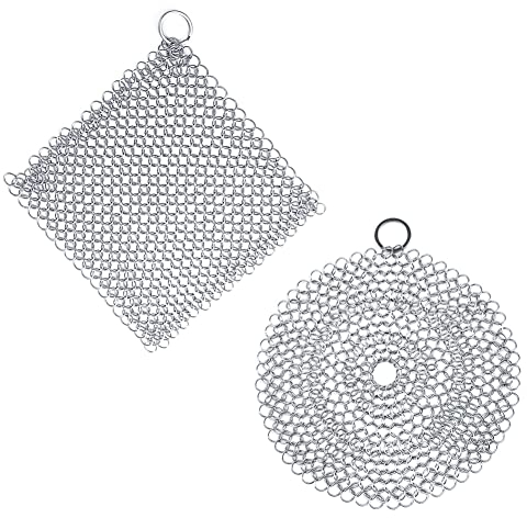 MANDDLAB Limpiador de Anillos, Limpiador de 2 Piezas, Limpiador de Anillos, Limpiador de Horno HolandéS Herramientas de Limpieza de Parrillas para Sartenes o Woks