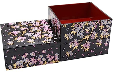 Boîte à nourriture japonaise en forme de fleur de cerisier - Conteneur de pique-nique japonais - Nourriture japonaise - Sushi Oke Hangiri Bento - Boîte à bento avec couvercle - Boîte à bento en fleur