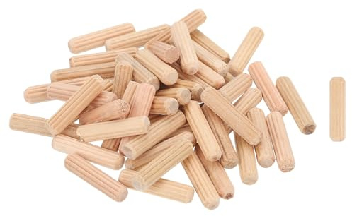 QUARKZMAN 300 Stück 1/4 x 1 Holzdübel, Holzdübelstifte, Möbelholzverbindungsstifte, Holzdübelstifte für Handwerk, DIY-Projekte