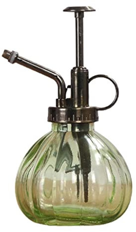 CTCOIJRN Glasvattenkanna vintage växt växt retro mässing tryckspruta pumpa spray antik koppar sprint 200 ml / 6,7 oz
