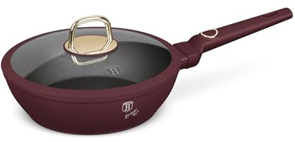 Berlinger hus turbo induktionspanna med lock 24 cm 2,3 l TitanPro non-stick beläggning bordeaux, Leonardo Collection