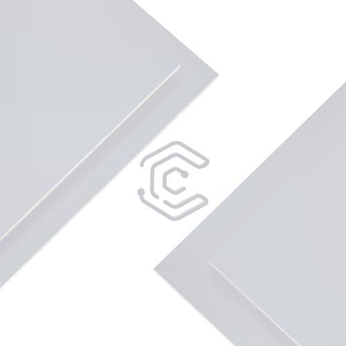 Creatorally Colorato Compensato 3mm, Legno di Tiglio per Laser 30x30 cm 4 Pezzi, Colori Compensati per Incisione e Taglio Pirografia Fai Da Te (Bianco)