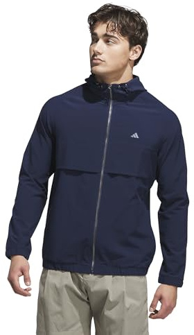 adidas Men's Go-To Full-Zip Windbreaker, Collegiate Navy, Medium