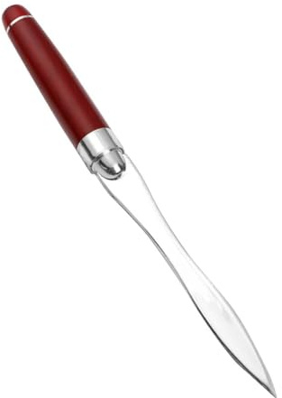 Letter Openers, Stainless Steel Envelope Openers Cutter with Wooden Handle Mail Package Opener Tool for Home Office School (Silver)