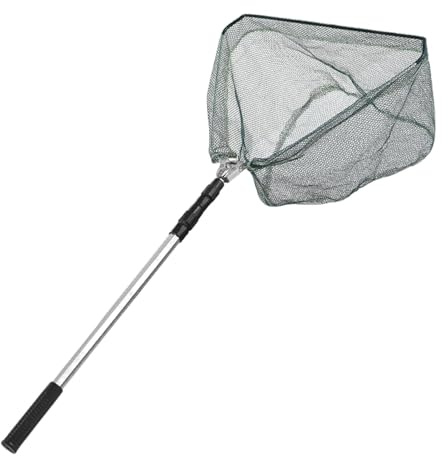 Heavy Duty Pond Fish Net - Pond Leaves Collector Net | Anti-Slip Fishing Catching Net With Handle | Fishing Landing Net | Durable Water Garden Net With Extendable Pole | Telescopic Fishing Net