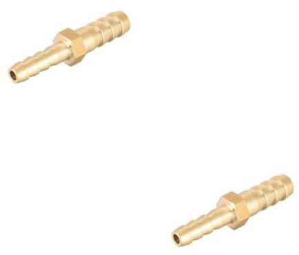 yuwqqoajv 2 Satz von Für Kraftstoff, Wasser, Messing, Verbindungsstück, Widerhaken, Reduzierstück, gerade Schlauchkupplung, einfach zu installieren, 8 mm 6 mm