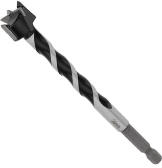Briny River Forstnerbohrer für Holzbohrer, Scharnierschneider, 7 mm, Sechskantschaft, 129 mm Länge, extra lange Bohrer, 20 mm