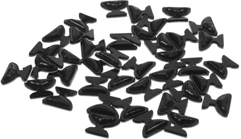 Operitacx 20 Paires de Plaquettes Nasales en Silicone Noire à Coussin D'air, Antidérapantes et Confortables pour Lunettes et Lunettes de Soleil, Remplacement pour Usage Quotidien au Bureau