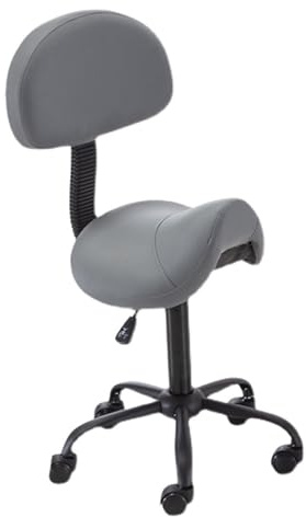 Generisch Hydraulisch Verstellbarer Hocker, Rollender Sattelhocker Mit Rückenstütze, for Zahnarzt, Spa, Massagesalon, Friseure(Color1)