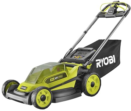 RYOBI Tondeuse tractée sans Fil 18V One+™ RY18LMXSP51A-0 – Tonte Pelouse, Grand Jardin, Mulching, Ramassage – 51 cm – sans Batterie ni Chargeur