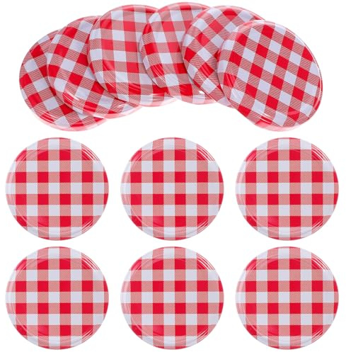 40 Coperchi Metallici a Vite per Barattoli da Marmellata 6,3cm | Chiusura Ermetica Anti-Perdita, Mantiene Freschi gli Alimenti in Frigorifero o Dispensa, Ricambi per Conserve Domestiche