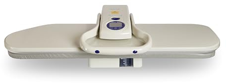Pro100 strykpress 101,6 cm (40 tum) – extra stor, 80 g/min ångutgång, pekskärm, auto och manuell ånga, 2200 – 2618 W, professionell press för hem och tung tvätt (vit)