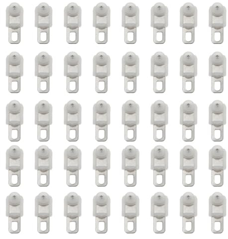 50 pezzi di ganci portanti for binari for tende silenziosi e resistenti alla ruggine in acciaio inossidabile, resistenti alla corrosione e con forte carico.