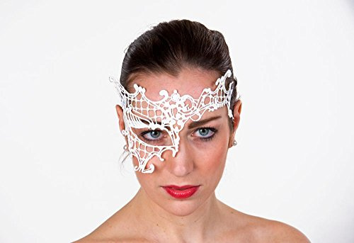 Unbekannt Augen-Halbmaske aus weißer Spitze