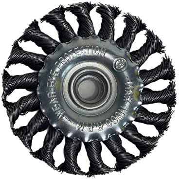 Brosses circulaires 150 mm - Brosses métalliques torsadées - Brosse ronde M14 - 24 x