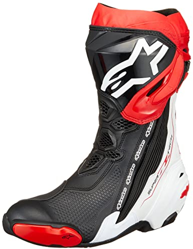 Alpinestars Supertech R Motorradstiefel Lang - Schwarz - Abriebfest & Atmungsaktiv