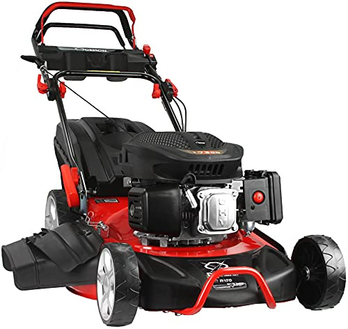 Tosaerba rasaerba a scoppio 173cc Benzina 4.35 CV 3,2KW semovente trazionato area di taglio da 53cm cestino 60 Litri