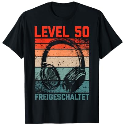 50. Geburtstag Jungen Video Gamer Level 50 Unlocked Männer T-Shirt
