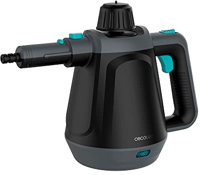 Cecotec HydroSteam 1060 Active&Power Hand Steamer. 1200 W, pulisce e disinfetta, serbatoio 450 ml, pressione 3,5 bar, flusso di vapore 45 g/min, include 17 accessori, nero