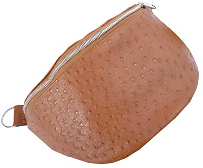 Nähset/Stoffpaket Tasche Tarika - Kunstleder Straußenoptik Cognac