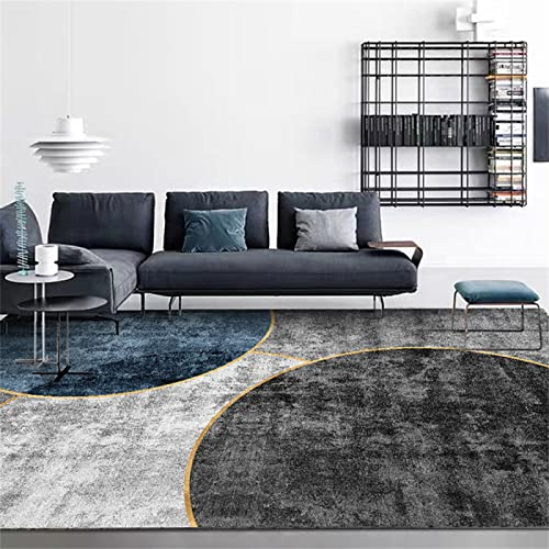 RUGMRZ Bad Matte Teppich Badezimmer Moderner grau-Blauer Heller Luxus-Wohnzimmer-Kurzflorteppich ist weich und rutschfest Teppiche Für Schlafzimmer Teppich Auslegware 120X200cm