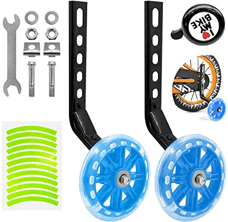 ULEMONDEE Stabilisatorräder, Kinder-Fahrrad-Stabilisatoren, universal, blau, für 30,5-50,8 cm Fahrräder