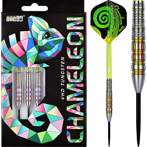 ONE80 Chamäleon-Dartpfeile-Set mit Stahlspitze, 24 g (D7836)