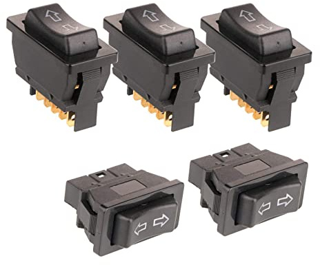WANGCL 5PCS Interruttore a bilanciere Interruttore a levetta Finestra Auto Interruttore Momentaneo 5Pins per Connettore Finestra Vetro Lifter-ASW-01