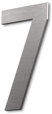 Numero civico 7 in acciaio inox Design Elegance© – 50 cm