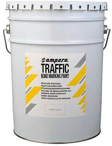 DENIOS Straßenmarkierungsfarbe, 1 Eimer,Traffic Paint, schwarz, 25 kg | 25 kg Eimer, schwarz
