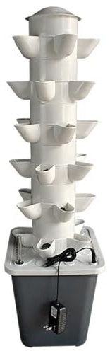 Torre Idroponica a 30 Fori, Torre a Colonna Idroponica, Sistema di Coltivazione Idroponica a 6 Strati, Coltura Fuori Suolo, per Erbe Frutta Verdura