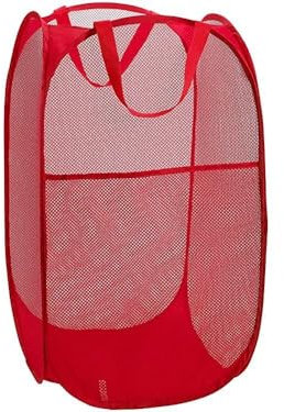 Cesto Rete Portagiochi Biancheria Pieghevole Leggero Pratico Resistente Rete Traspirante Borsa Organizer Giocattoli Panni Pratico Efficente